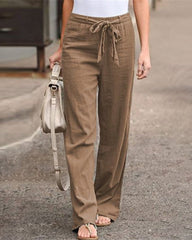 Pants Wide Leg High Waisted Drawstring Baggy Trousers Pants