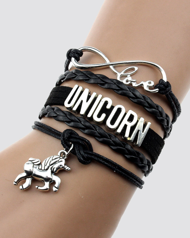 Unicorn Decor Layered Bracelet