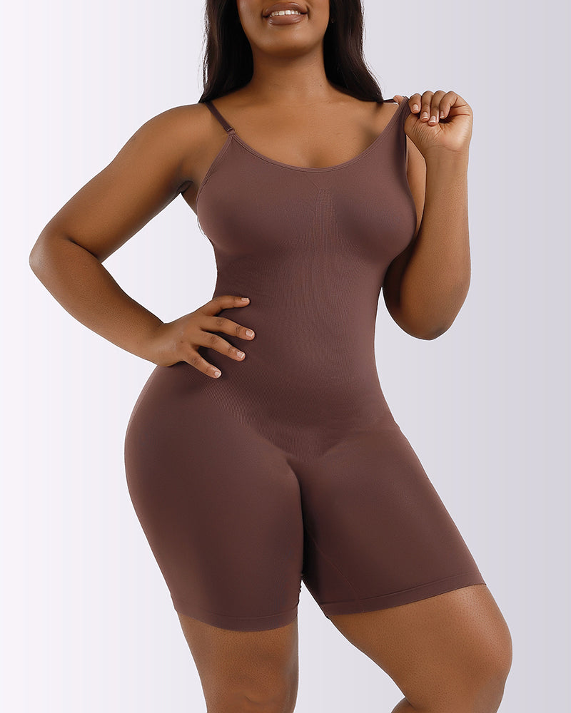 Tummy Control Bodysuit Mid Thigh Butt Lifter Body Shaper Shorts