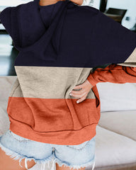 Long Sleeve Zip Up Hoodies Knitted Pullover, Lightweight Drawstring Sweatshirt