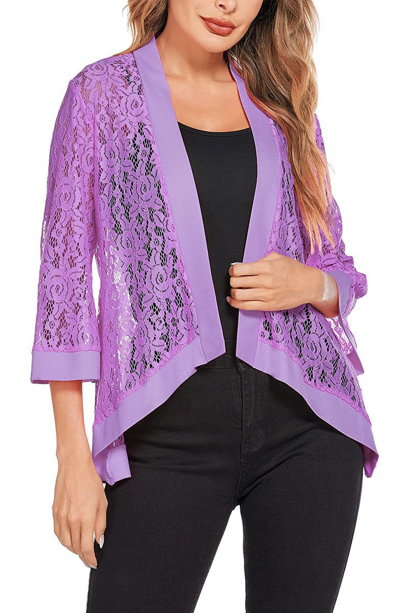 3/4 Sleeve Sheer Cardigan - Zeagoo (Us Only)