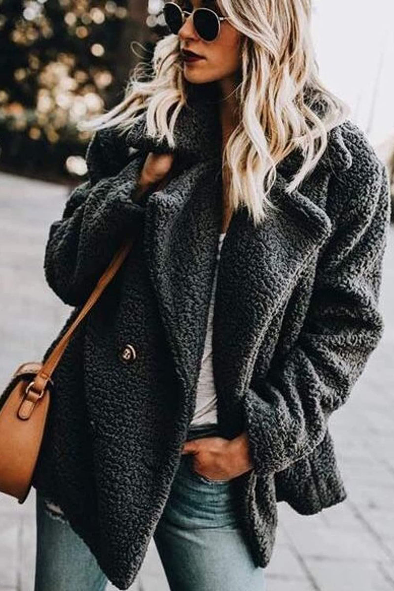 Faux Fur Coat Fuzzy Cardigan Warm Fleece Jacket - Zeagoo (Us Only)