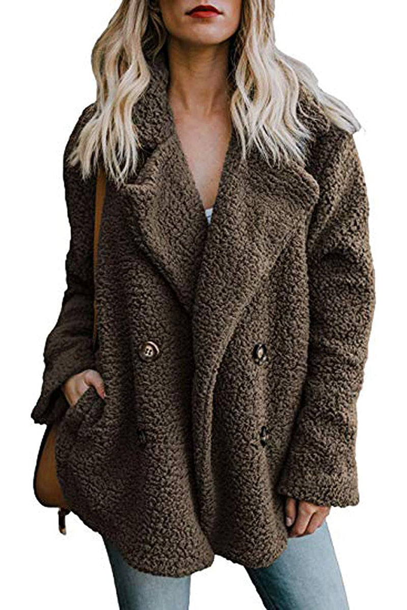 Faux Fur Coat Fuzzy Cardigan Warm Fleece Jacket - Zeagoo (Us Only)