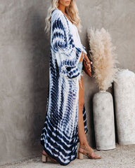 Beach Cover up Swimsuit Kimono with Bohemian Floral Print Vacation Dresses