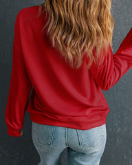 Christmas Santa Claus Graphic Round Neck Casual Tops