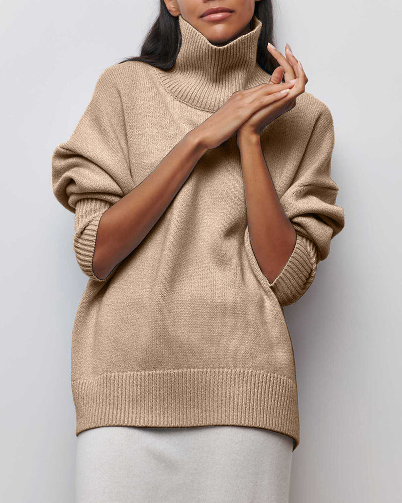 Turtleneck Sweater Knitted Pullovers Jumpers Tops