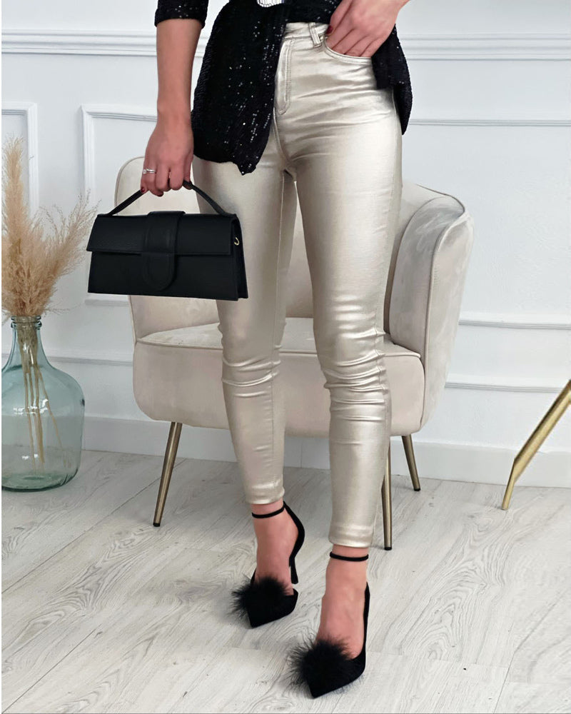 Casual Skinny Pocket Trousers Leggings