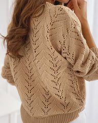 Knit V Neck Long Sleeve Sweater