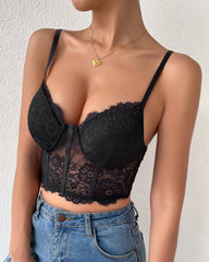 Lace Bustier Crop Cami Top