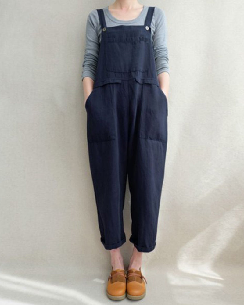 Overalls Baggy Bib Loose Overalls Jumpsuit Wide Leg Harem Casual Rompers