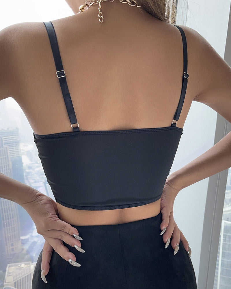Sexy Lace Bustier Corset Crop Top
