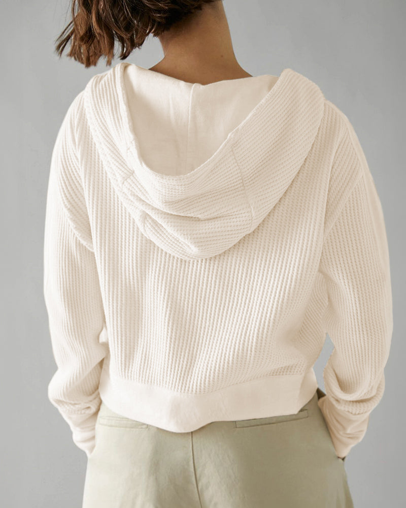 Long Sleeve Loose Slouchy Zip Hoodie Jacket