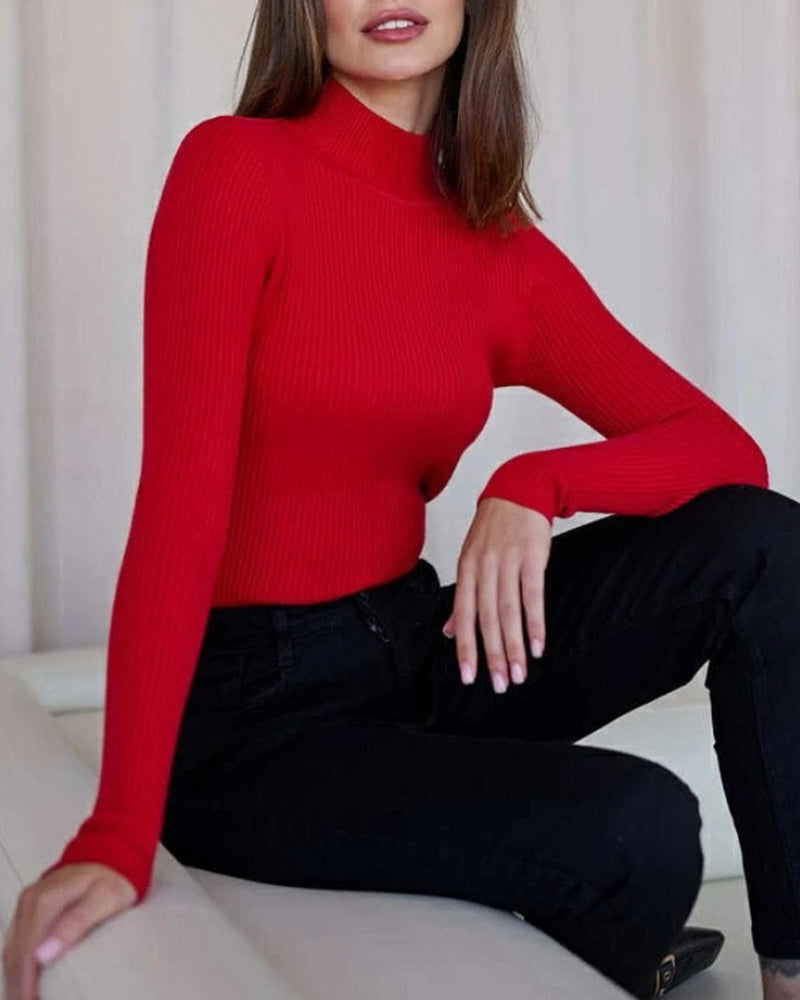 Turtleneck Knitted Base Sweater