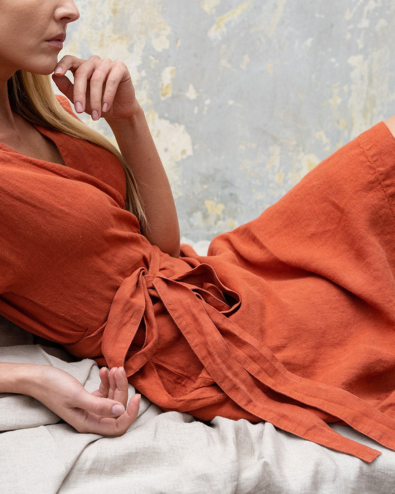 Short Sleeve Wrap Dress with Belt