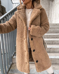 Plush Faux Fur Coat Oversized Teddy Jacket