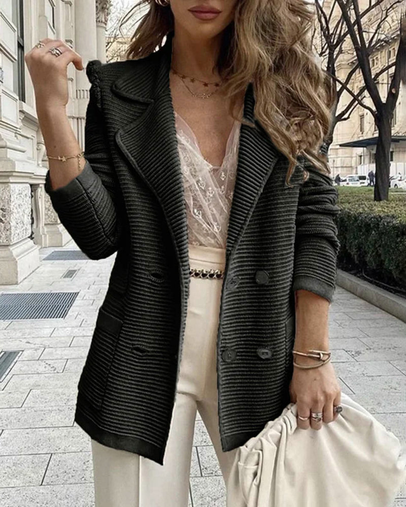 Shawl Collar Elegant Loosen Daily Long Sleeve Coat