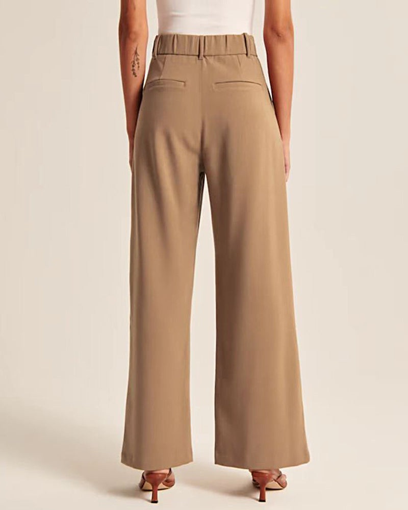 Wide Leg Pants High Waisted Business Casual Trousers Loose Suit Pants