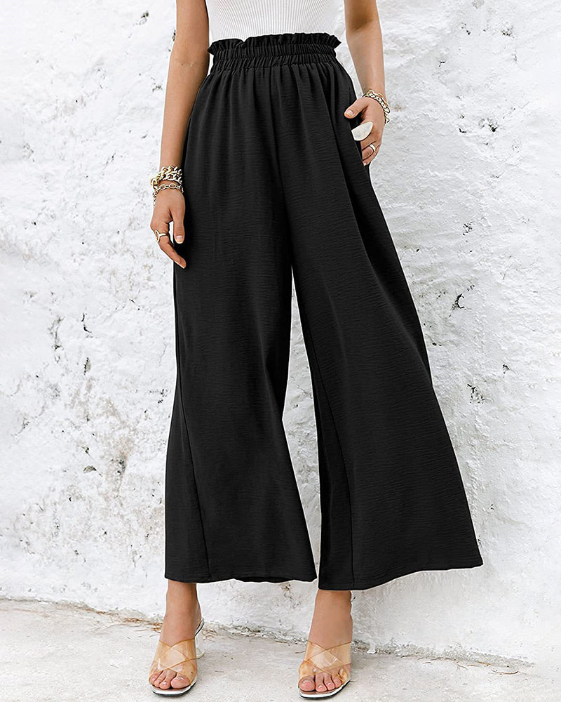 High Waisted Straight Leg Pants Wide Leg Casual Relaxed Fit Lounge Sweatpants
