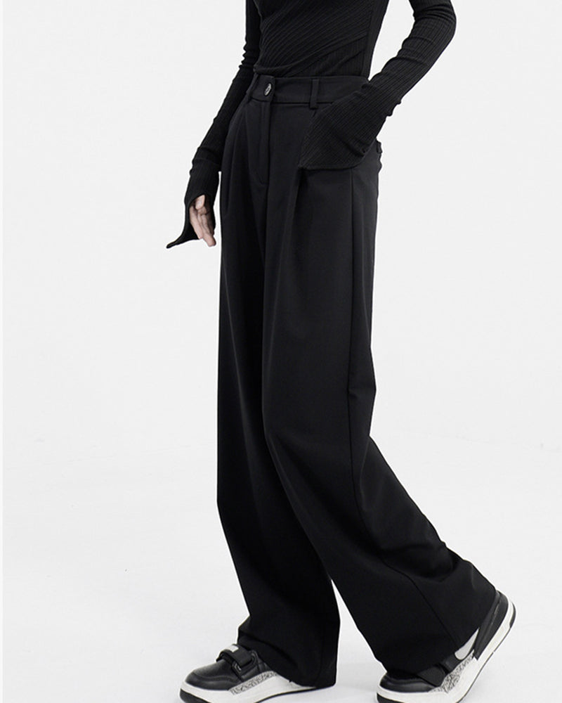 High Waist Suit Wide Leg Pants