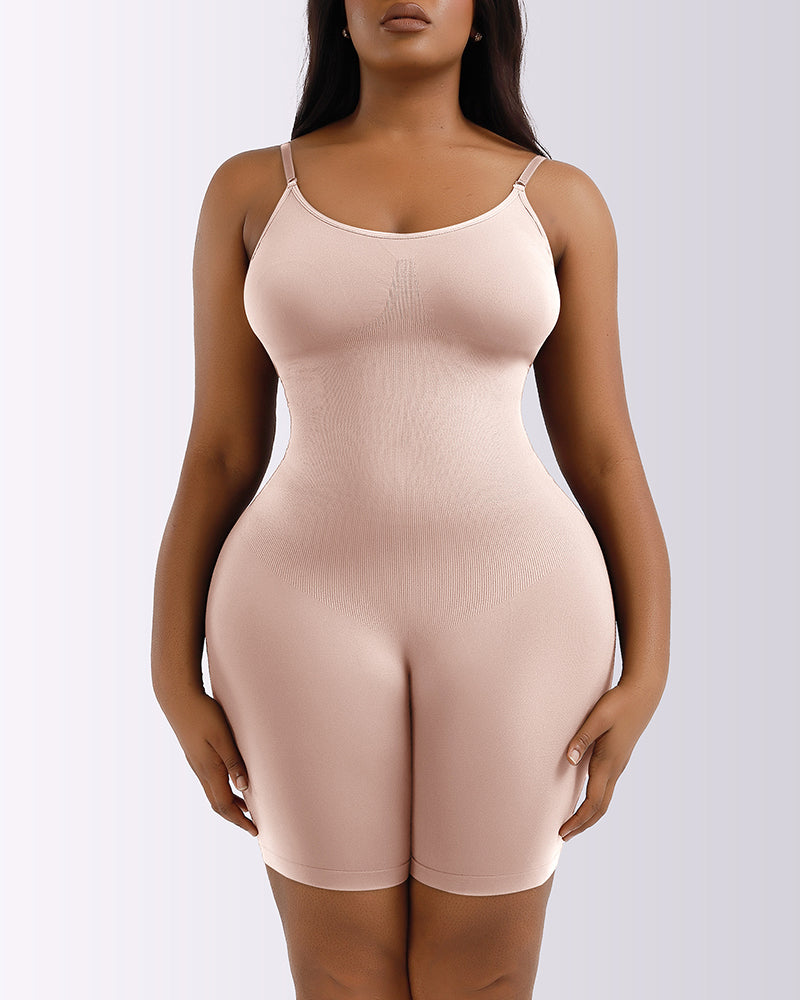 Tummy Control Bodysuit Mid Thigh Butt Lifter Body Shaper Shorts