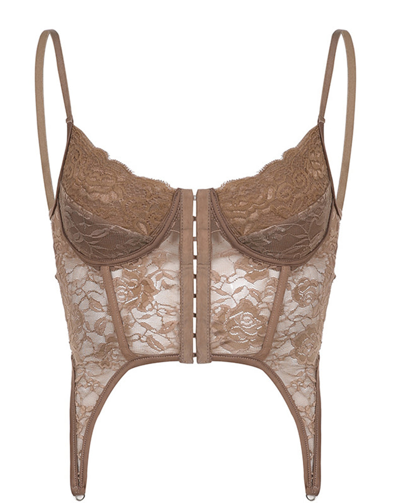 Lace V-Neck Breast Shape Vest
