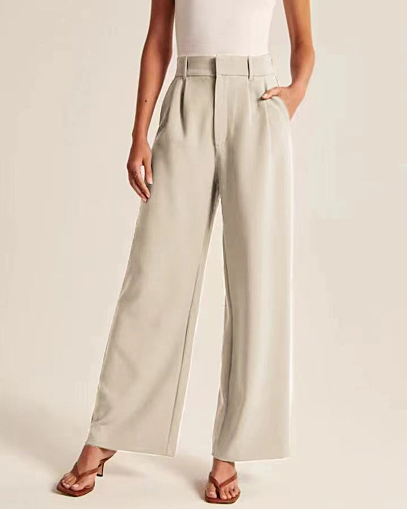 Wide Leg Pants High Waisted Business Casual Trousers Loose Suit Pants