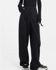 High Waist Suit Wide Leg Pants