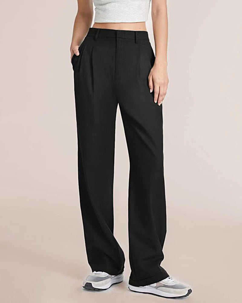 Wide Leg Pants High Waisted Business Casual Trousers Loose Suit Pants