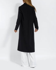 Black Stretch Knit Frock Cardigans Coat