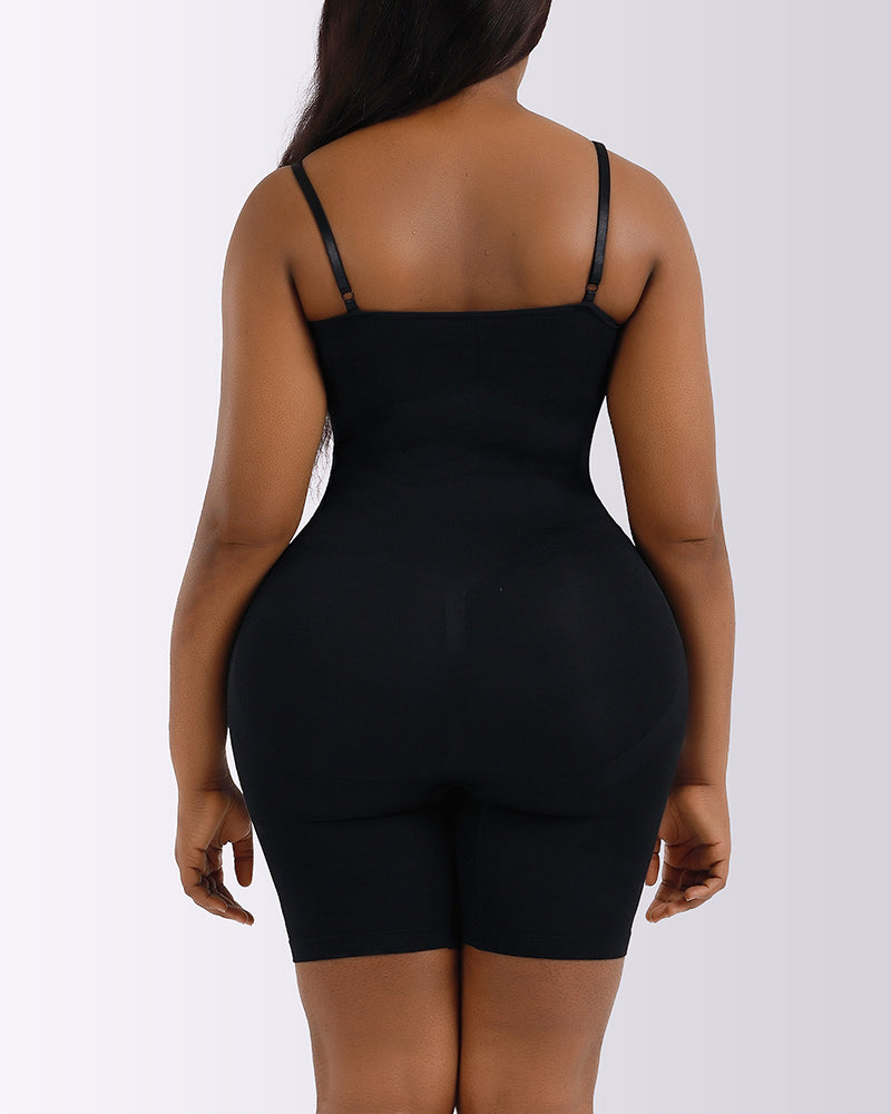 Tummy Control Bodysuit Mid Thigh Butt Lifter Body Shaper Shorts