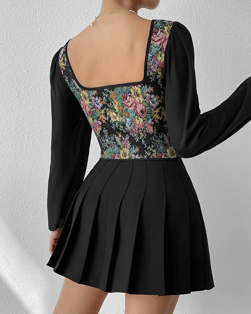 Sexy Long Sleeve Print Drawing Vest