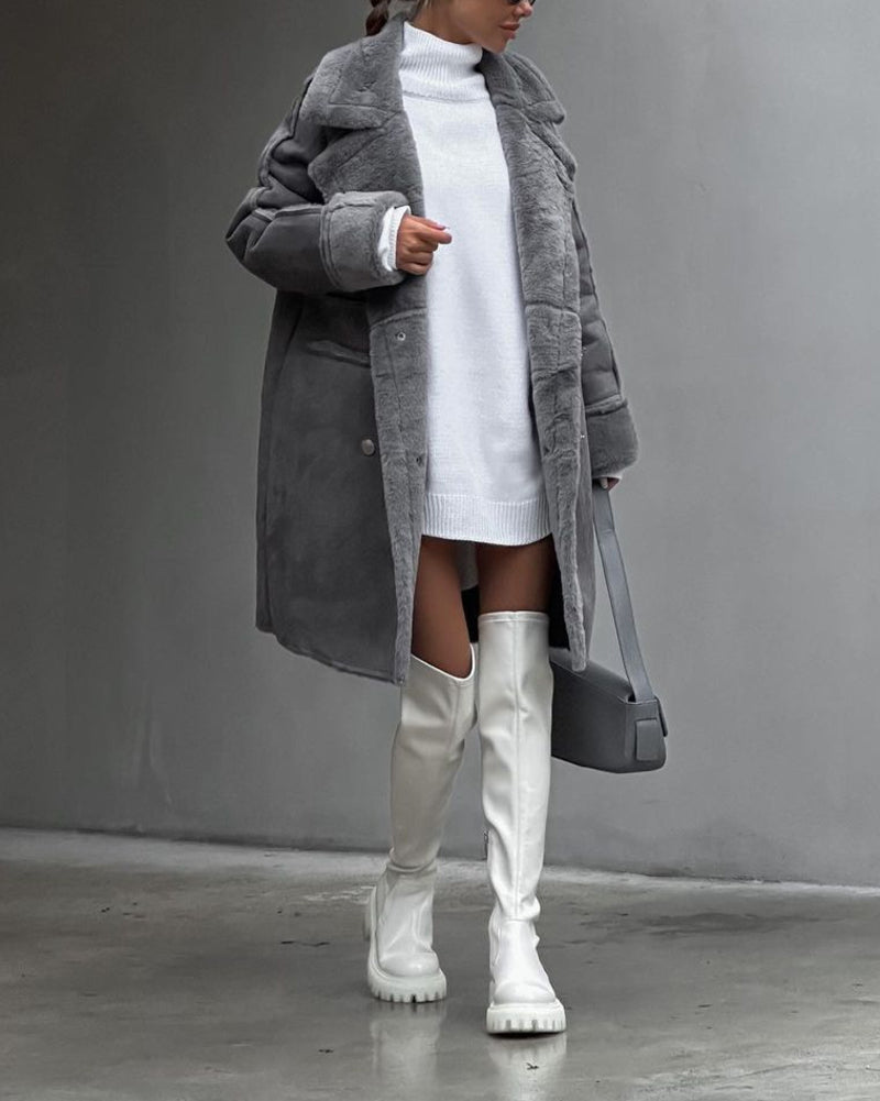 Women's Jackets Plush Jacket Warm Teddy Outerwear