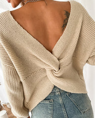 Backless Criss Cross Sweater