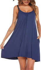 Spaghetti Strap Flowy Pleated Mini Dress - Zeagoo (Us Only)