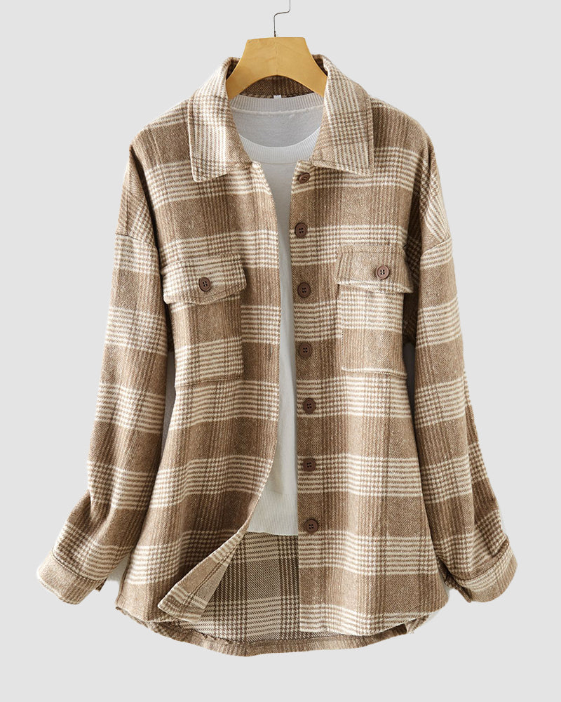 Shirt Jackets Button Down Long Sleeve Collared Shacket Coats