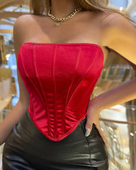 Plain Handkerchief Hem Tube Top