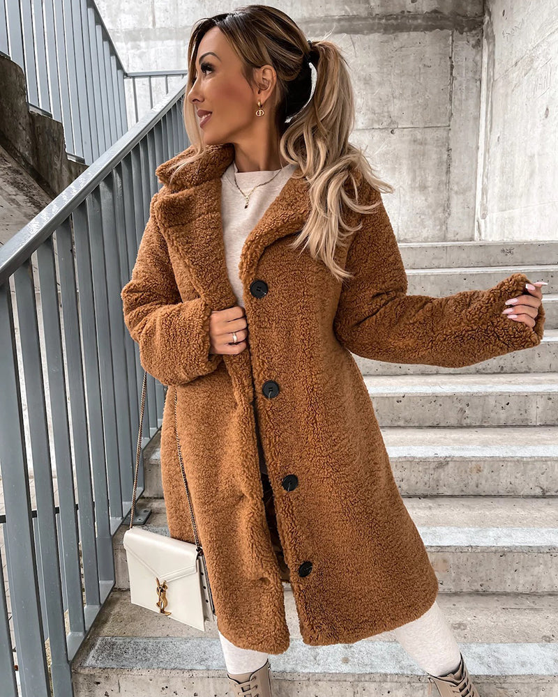 Plush Faux Fur Coat Oversized Teddy Jacket