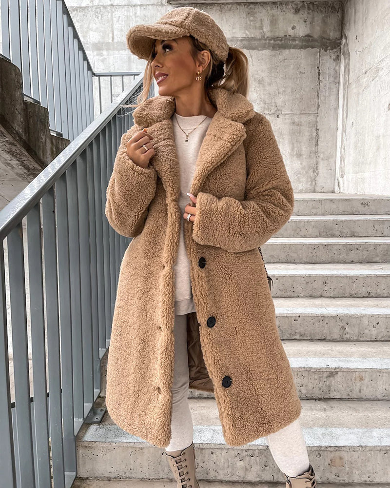 Plush Faux Fur Coat Oversized Teddy Jacket