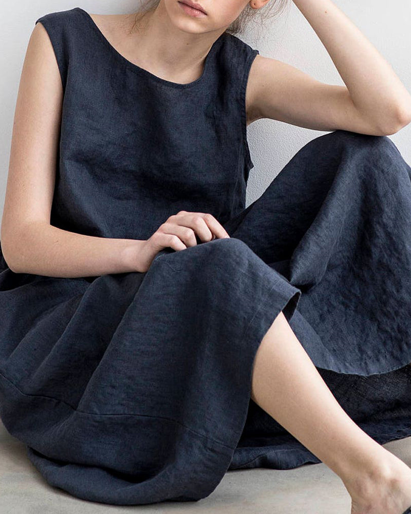 Sleeveless Dress Loose Fit Maxi Dress