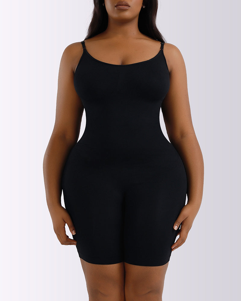 Tummy Control Bodysuit Mid Thigh Butt Lifter Body Shaper Shorts