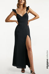 Ruffle Strap Maxi Dress