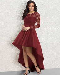 Asymmetrical Lace Bridesmaid Dress