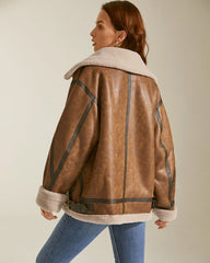 Lamb Coat Loose Thick Leather Jacket