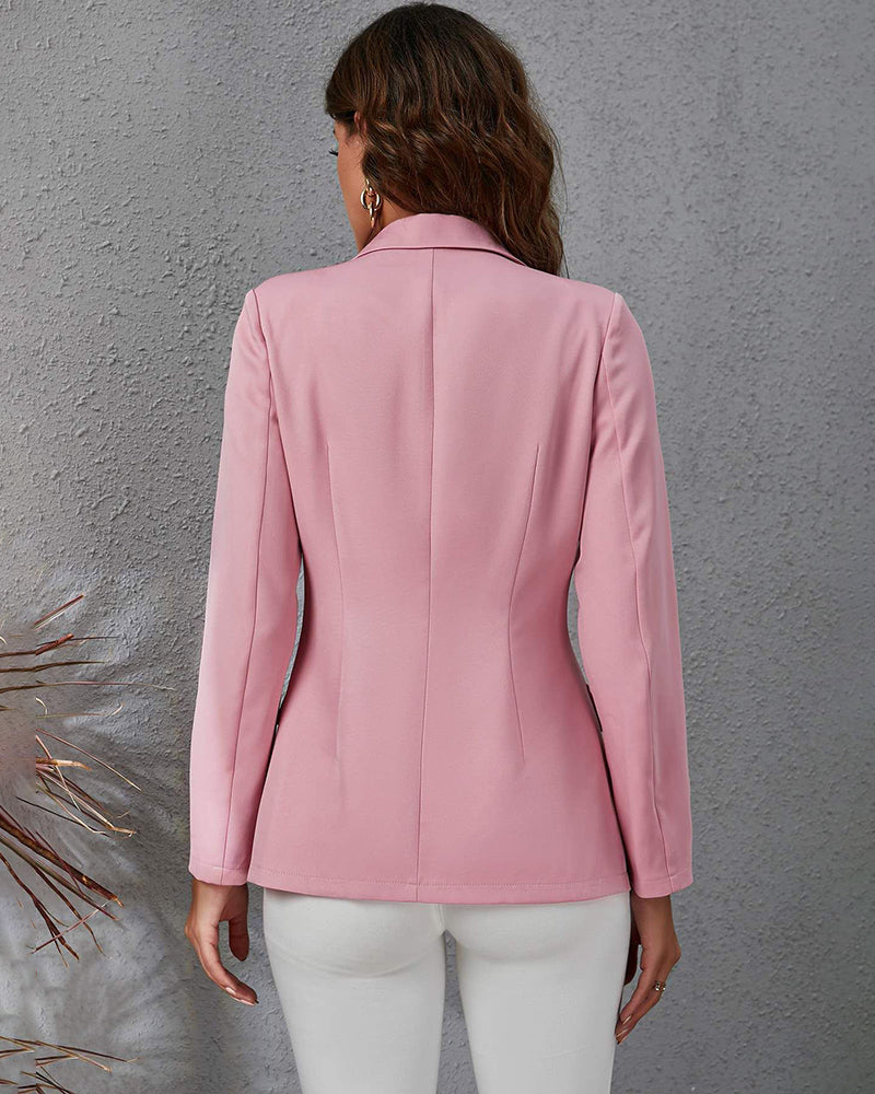 Long Sleeve Open Front Cardigan Jacket Work Office Blazer