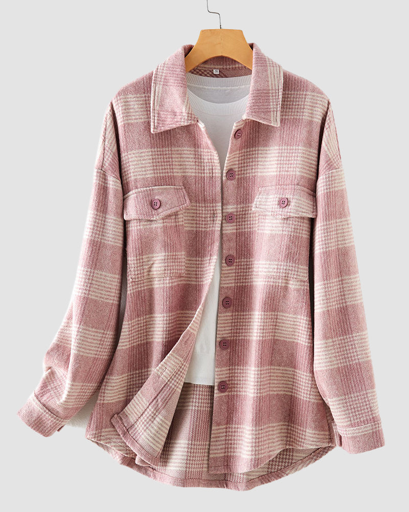 Shirt Jackets Button Down Long Sleeve Collared Shacket Coats