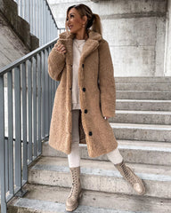 Plush Faux Fur Coat Oversized Teddy Jacket