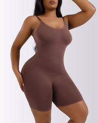 Tummy Control Bodysuit Mid Thigh Butt Lifter Body Shaper Shorts