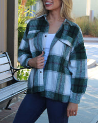 Plaid Print Shirt Jacket Outerwear