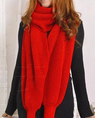 Unisex Winter Thick Warm Long Knitted Scarf