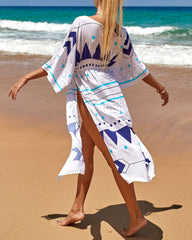 Long Beach Kimono Robe Cover ups Beach Cardigan Maxi Dress